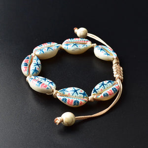 Adjustable Shells Bracelet on Leg Rope Beach Jewelry