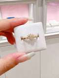 Adjustable Sun and Moon Ring Overlapping Rings Women Girls Jewelry