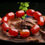 Agate Bucket Bead Bracelet Buddha Bead Benmingnian Bracelet