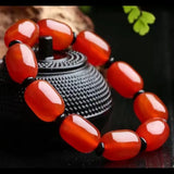 Agate Bucket Bead Bracelet Buddha Bead Benmingnian Bracelet