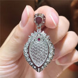 Agate Chalcedony Heart Pendant Necklace Jewelry
