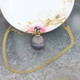 Agate Geode Bead Pendant Necklace for Essential Oil