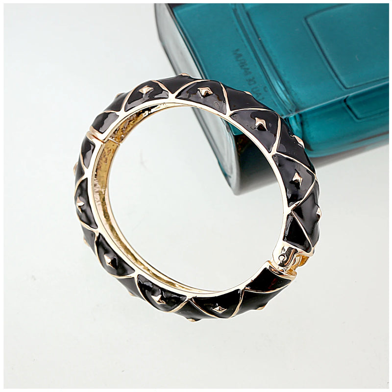 Punk Style Enamel Cuff Bracelet for Women