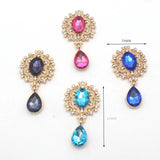 Alloy Rhinestones Pendant Brooch 10Pcs/Lot 25*45mm for Party Holiday