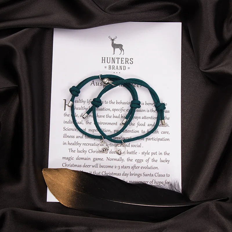 Alloy Couple Bracelet Set, Love Magnet Attraction, 2pcs