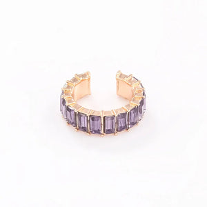 Alloy Crystal Ear Cuff Women Multicolor Clip Earrings Charming Party Jewelry