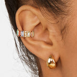 Alloy Crystal Ear Cuff Women Multicolor Clip Earrings Charming Party Jewelry