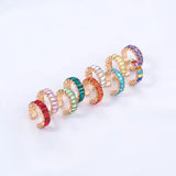 Alloy Crystal Ear Cuff Women Multicolor Clip Earrings Charming Party Jewelry