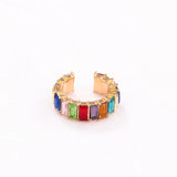 Alloy Crystal Ear Cuff Women Multicolor Clip Earrings Charming Party Jewelry