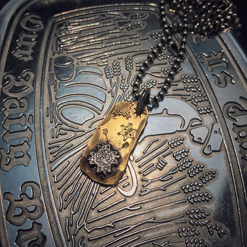 Retro Sun God Yellow Pendant Necklace - Quirky Style Jewelry