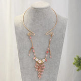 Chinese Long Tassel Pendant Necklace Hanfu Dress Jewelry