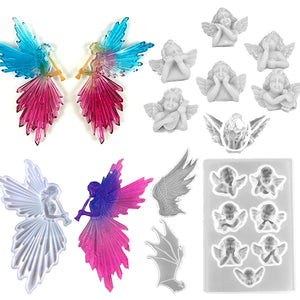 Angel Devil Wing Moon Silicone Mold UV Epoxy Resin Casting Mould