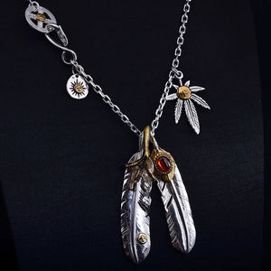 Angel's Wish Silver Horn Chain Necklace Takahashi Goro Wind Feather