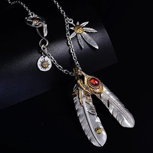 Angel's Wish Silver Horn Chain Necklace Takahashi Goro Wind Feather