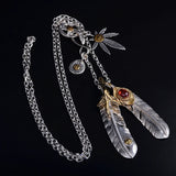 Angel's Wish Silver Horn Chain Necklace Takahashi Goro Wind Feather