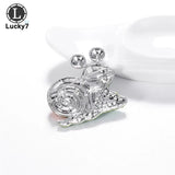 Rhinestone Cartoon Snail Brooch, Exaggerated Animal Pin