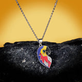 Parrot Pendant Enamel 925 Silver Necklace for Women