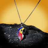 Parrot Pendant Enamel 925 Silver Necklace for Women