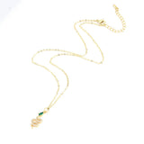 Snake Zircon Dangle Necklaces Copper Plated Minimalist Wedding Jewelry