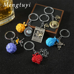 Anime Devil Fruit KeyChain Figure Holder Chaveiro Pendant Gift