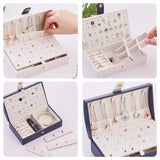 2-Layer Portable PU Jewelry Box - Fresh & Elegant Design