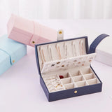 2-Layer Portable PU Jewelry Box - Fresh & Elegant Design
