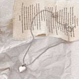 Heart Shape Pendant Necklace S925 Silver Jewelry