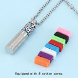 Stainless Steel Aromatherapy Diffuser Necklace for Men
