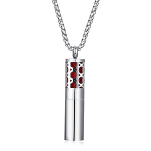 Stainless Steel Aromatherapy Diffuser Necklace for Men