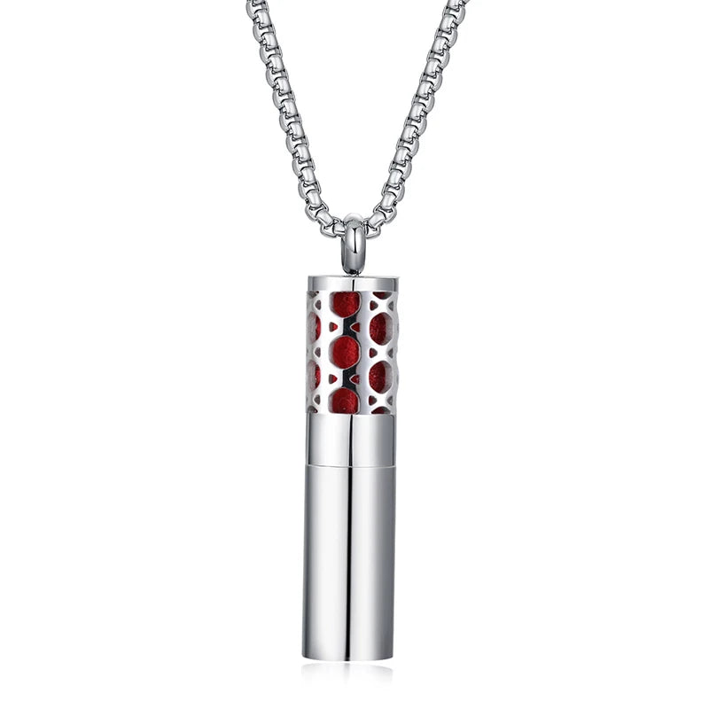 Stainless Steel Aromatherapy Diffuser Necklace for Men