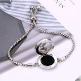 Moon star Aroma diffuser bracelet rhinestone Crystal Bracelet