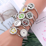Moon star Aroma diffuser bracelet rhinestone Crystal Bracelet
