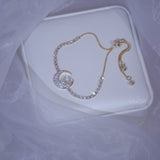 Real Plated Diamond Zircon Star Moon Bracelet Female Ins Style