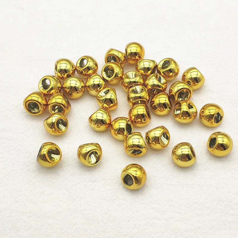 Acrylic UV Edge Hole Beads 100pcs for DIY Jewelry