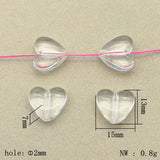 10/13/15mm Clear Acrylic Heart Beads DIY Jewelry Findings