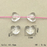 10/13/15mm Clear Acrylic Heart Beads DIY Jewelry Findings