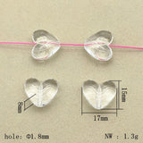 10/13/15mm Clear Acrylic Heart Beads DIY Jewelry Findings