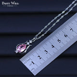 Europe Style Women's Cubic Zircon Pendant Necklace with 10 Colors