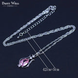 Europe Style Women's Cubic Zircon Pendant Necklace with 10 Colors