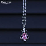 Europe Style Women's Cubic Zircon Pendant Necklace with 10 Colors