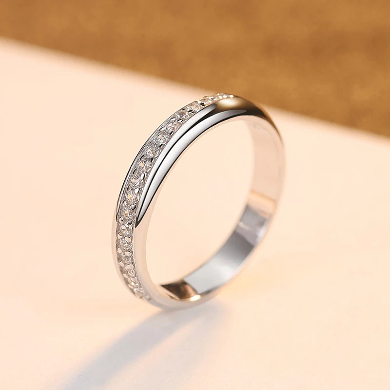 925 Silver OL Round Rings with AAAAA Zircon CZ for Women Men