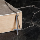 925 Sterling Silver Big Cross Pendant Necklace Hip Hop Jewelry