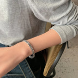 925 Sterling Silver Cross Bangle Gift for Her