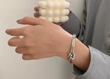 925 Sterling Silver Knot Ladies Bangle - Birthday Gift