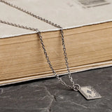 Sterling Silver Playing Card Pendant Necklace Poker Punk Necklaces