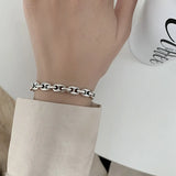 925 Silver Hip Hop Bangle Jewelry Gift For Girlfriend Birthday