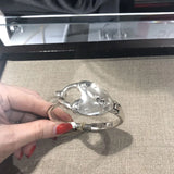 925 Sterling Silver Heart Lock Bangle Gift