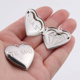 Love Hearts DIY Photo Frame Locket Pendants for Girlfriend