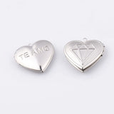Love Hearts DIY Photo Frame Locket Pendants for Girlfriend