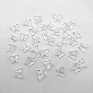 1000pcs Clear Acrylic Butterfly Beads For Jewelry DIY Parts